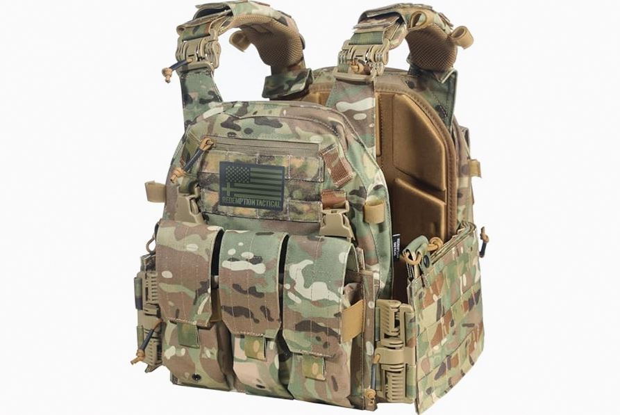IDOGEAR Tactical Airsoft Molle Modular Camouflage Paintball CS Outdoor Adjustable Lightweight Combat Training Vest product image