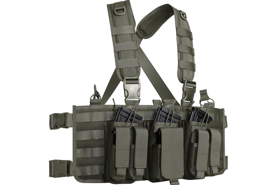 TACNEX Chest Rig with Removable Mag Pouches Customizable MOLLE Panel Modular Gear Carrier Harness product image